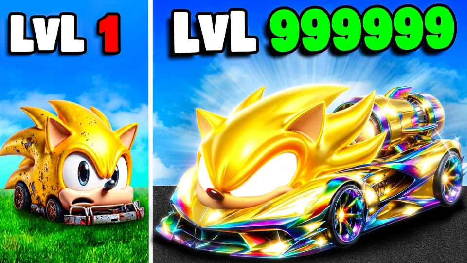 How can you level up the Super Sonic Car to level 1,000,000 in GTA 5